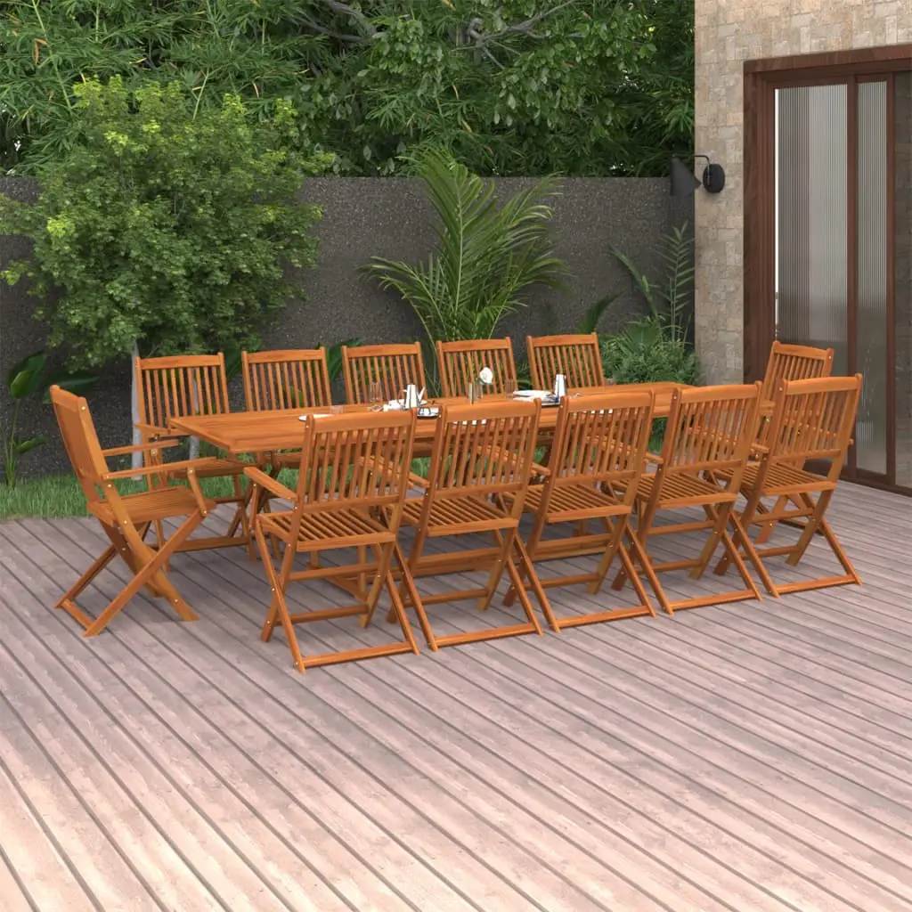 Ensemble à manger de jardin 13 pcs 280x90x75 cm bois d’acacia vidaXL 3086991