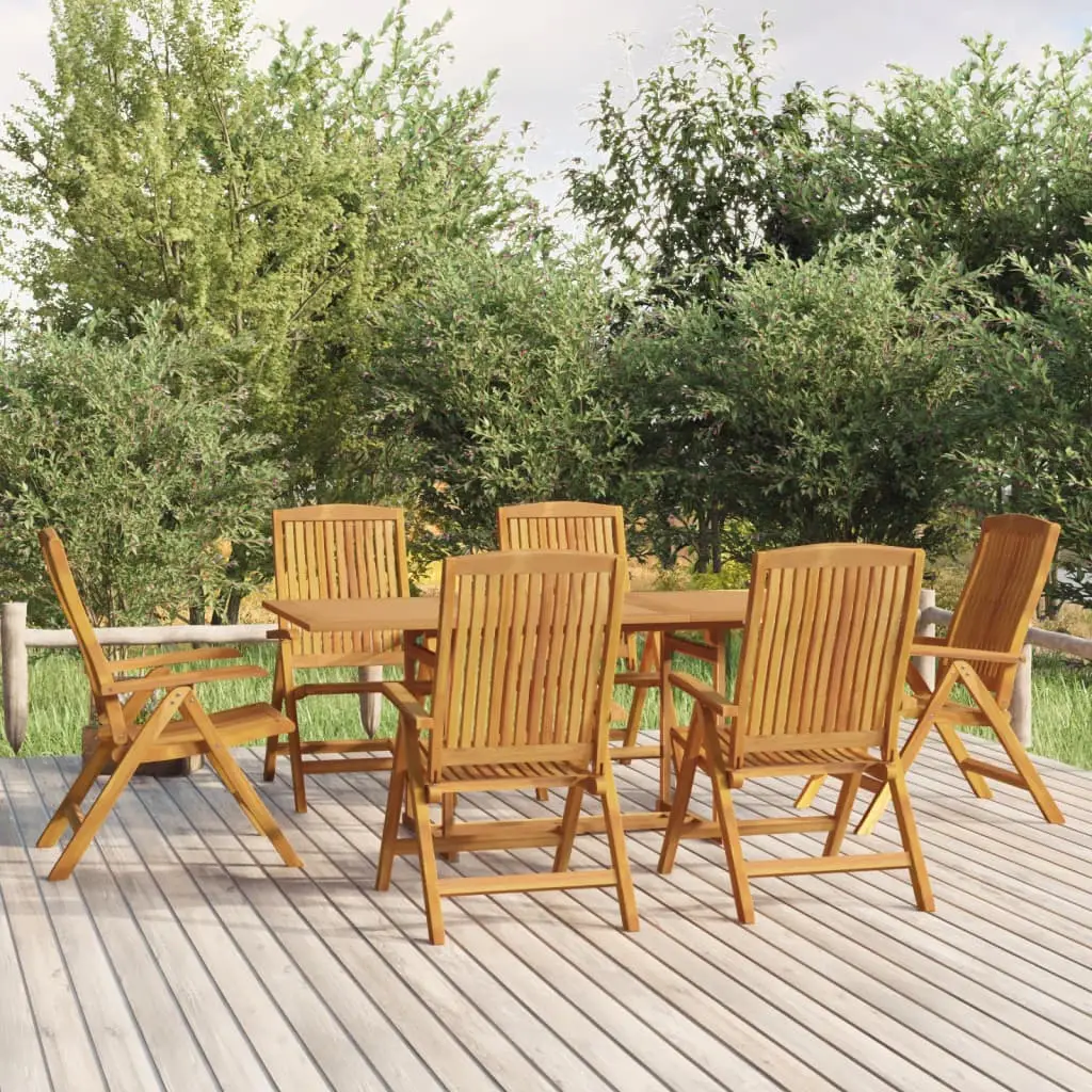 Ensemble à manger de jardin 7 pcs Bois de teck solide vidaXL 3154921