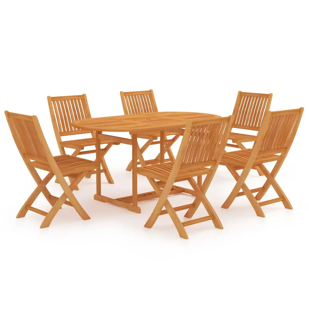 Ensemble à manger de jardin 7 pcs Bois de teck massif vidaXL 3059538