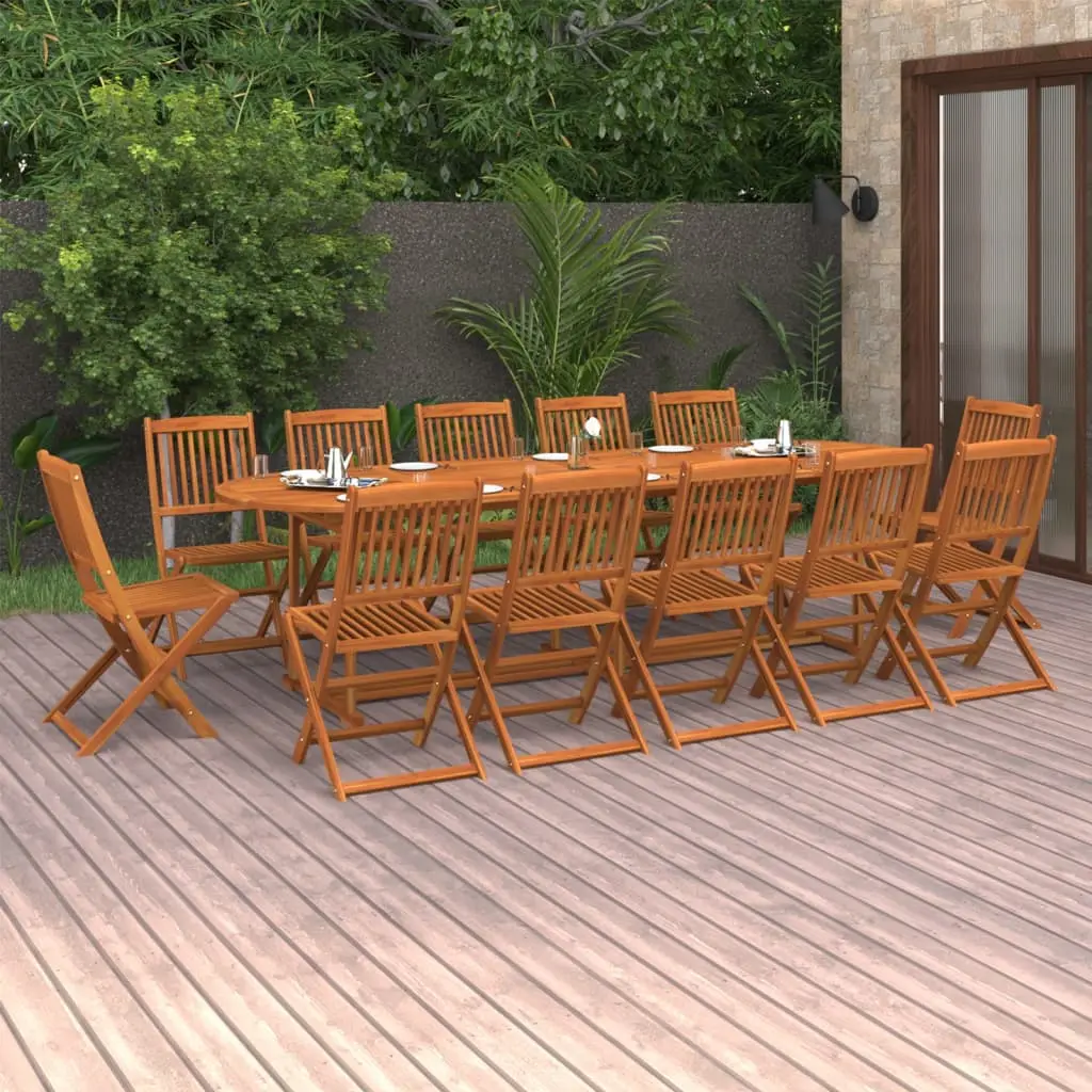 Ensemble à manger de jardin 13 pcs 280x90x75 cm bois d’acacia vidaXL 3086981