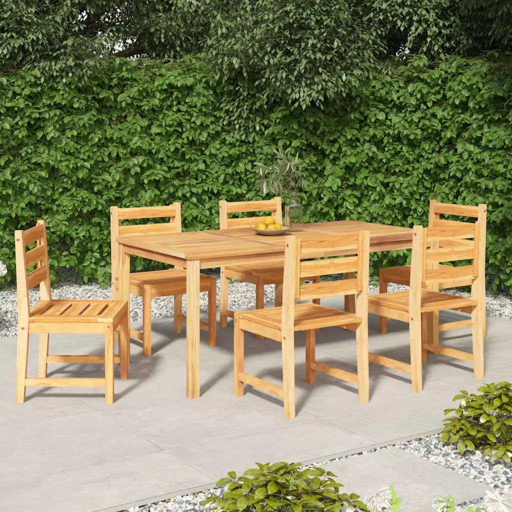Ensemble à manger de jardin 7 pcs Bois de teck solide vidaXL 3157189