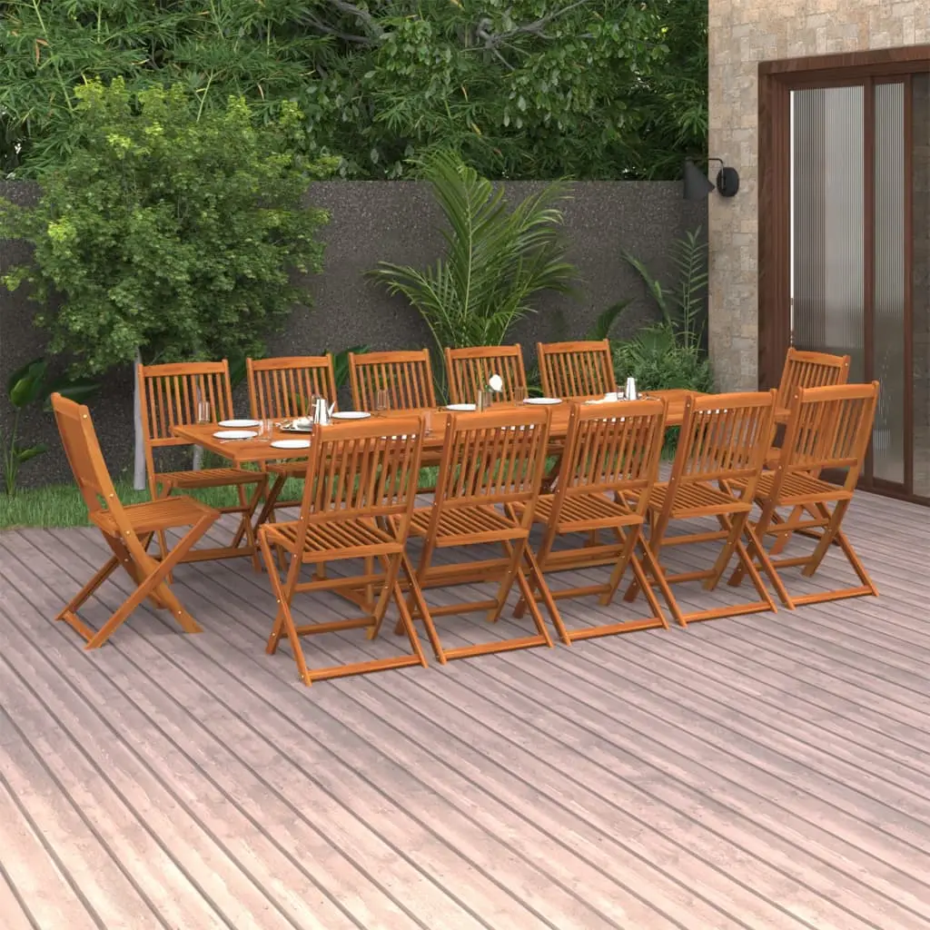 Ensemble à manger de jardin 13 pcs 280x90x75 cm bois d’acacia vidaXL 3086993