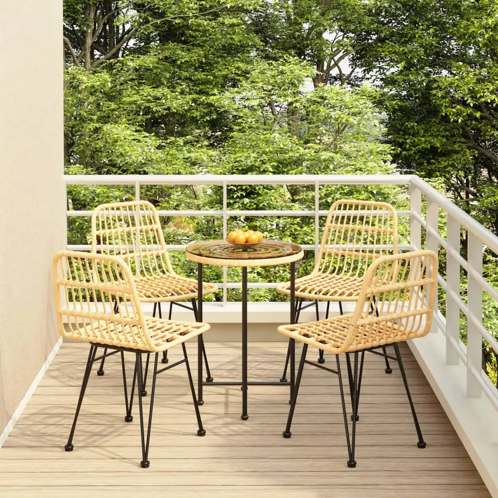 Ensemble à manger de jardin 5pcs Résine tressée vidaXL 3157839