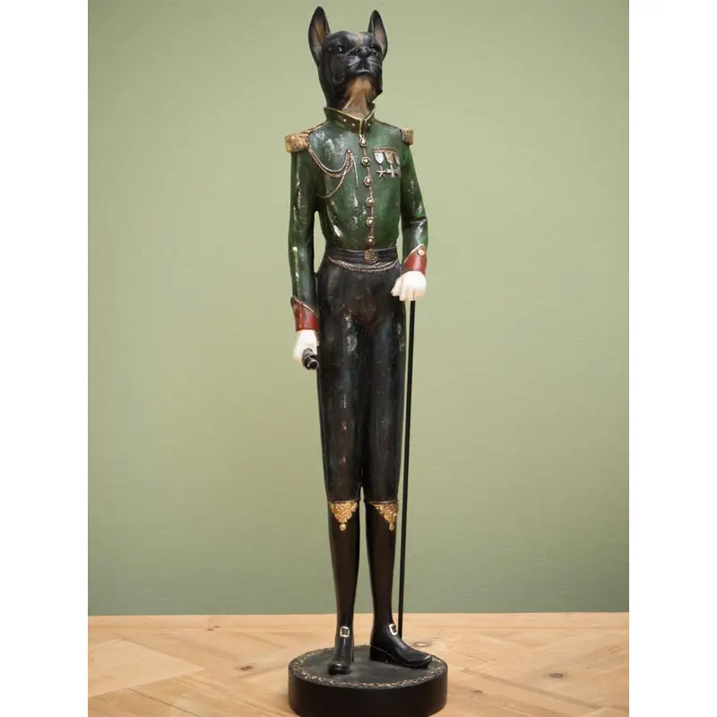 Déco chien résine Major 14x59cm