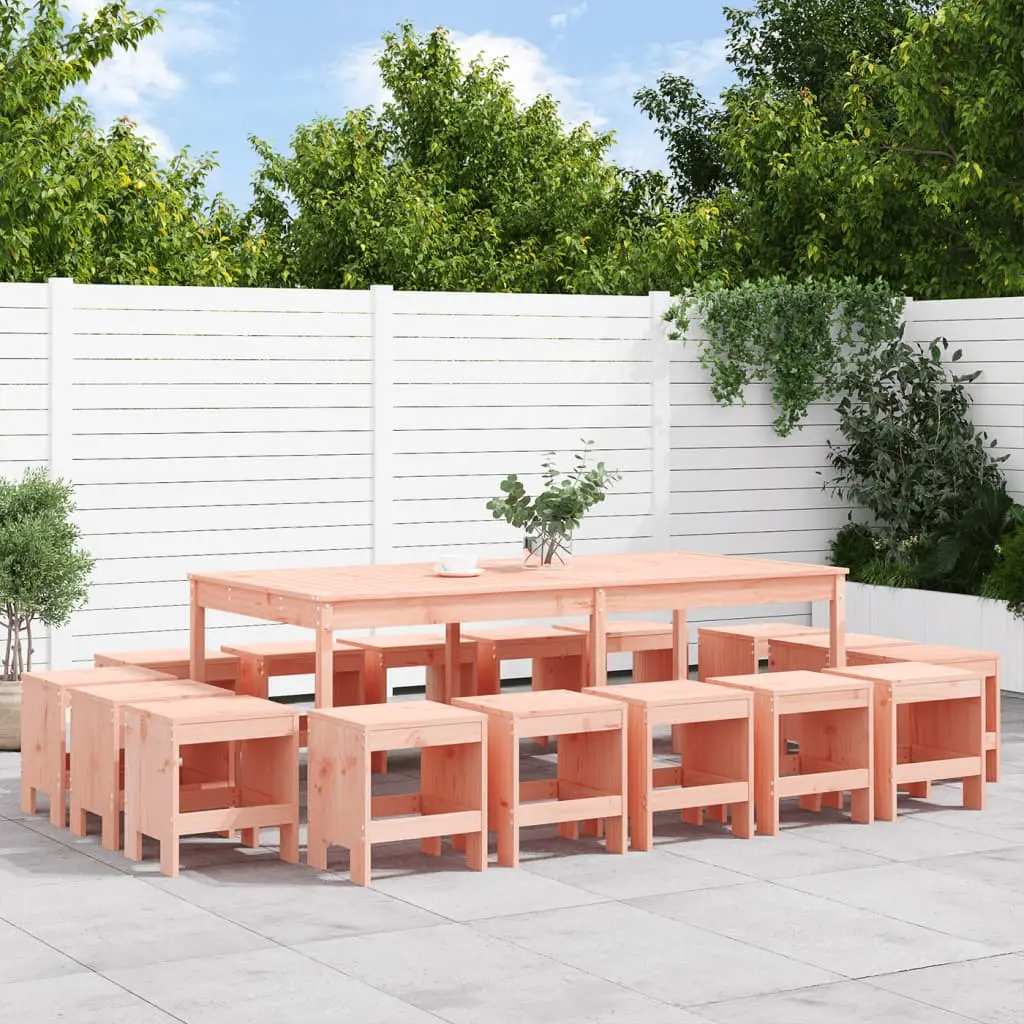 Ensemble à manger de jardin 17 pcs bois massif de Douglas vidaXL 3157732