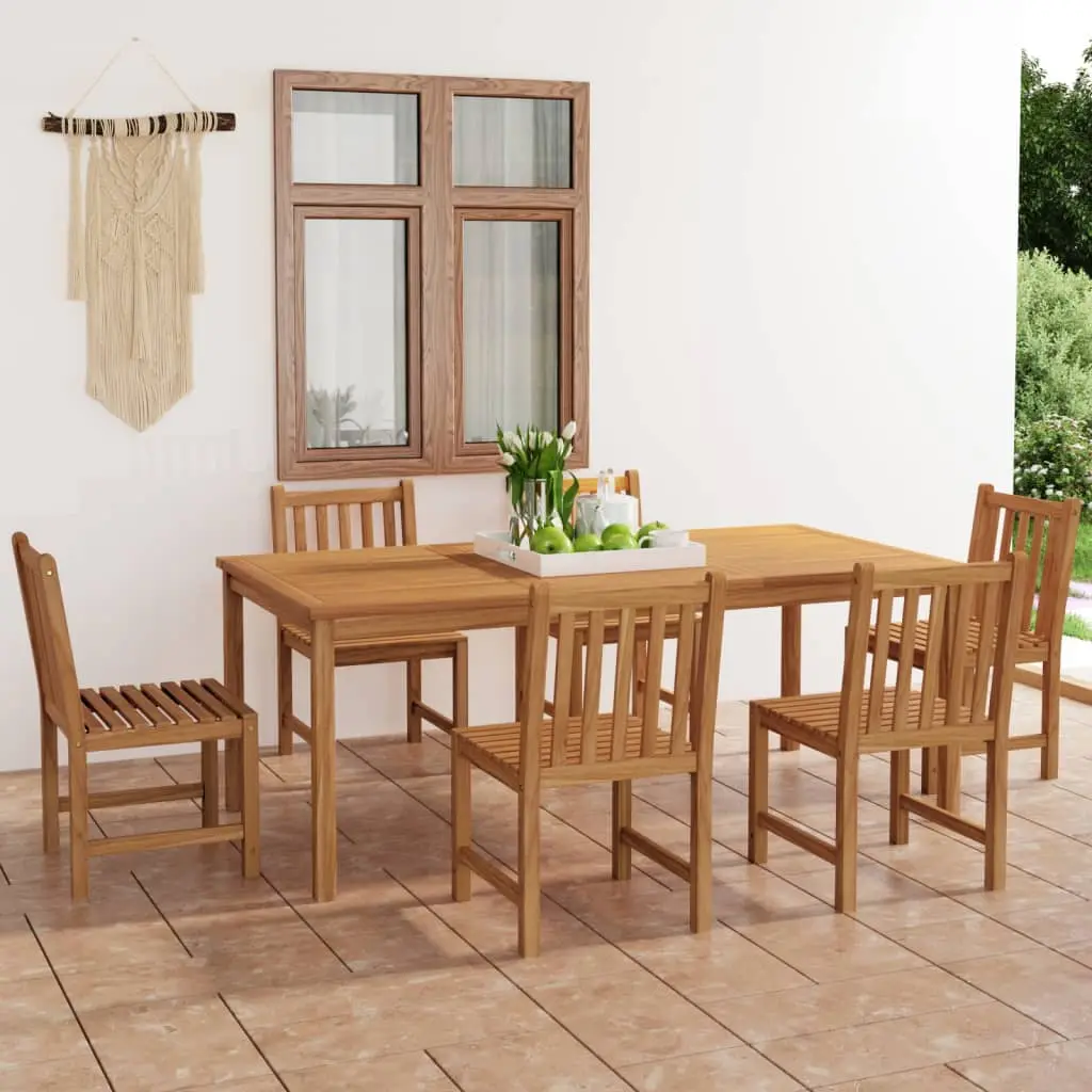 Ensemble à manger de jardin 7 pcs Bois de teck solide vidaXL 3059945