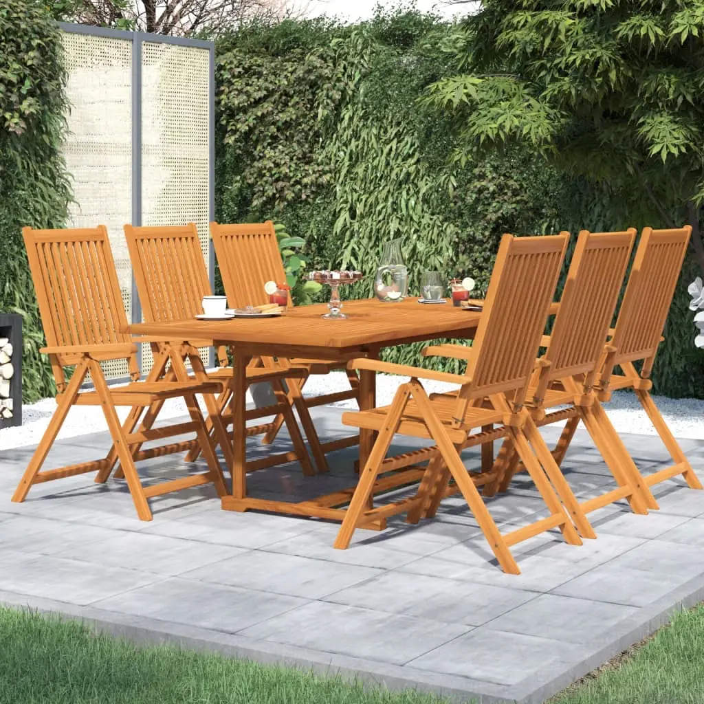 Ensemble à manger de jardin 7 pcs Bois d’acacia massif 150-200 cm vidaXL 3079638