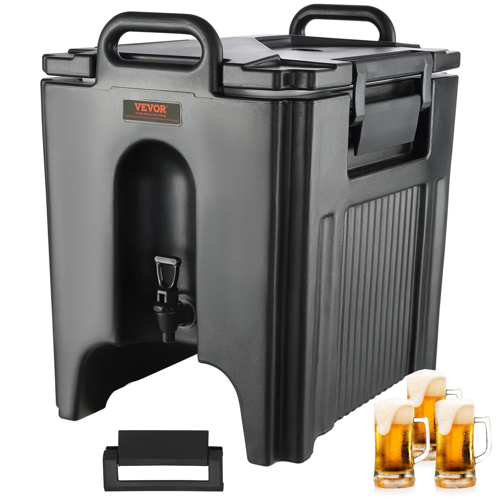 VEVOR Distributeur boissons isotherme 37,6 L, eau chaude/froide non électrique. Camping.