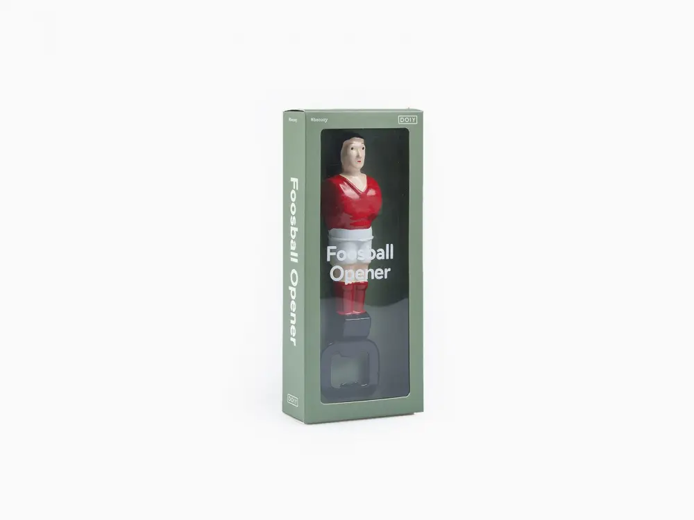 Décapsuleur joueur baby foot rouge