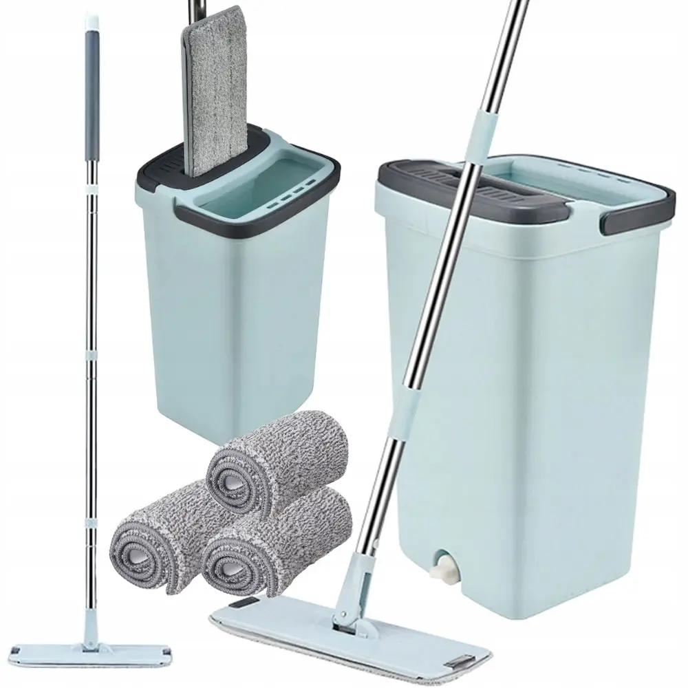 Ensemble balai serpillère vadrouille Mop 2 compartiment + 3 tampons IMPORTDISTRIB