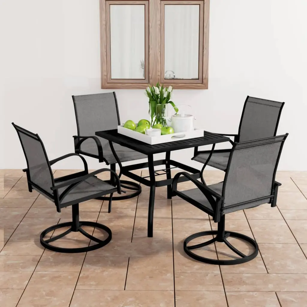 Ensemble à manger de jardin 5 pcs textilène et acier vidaXL 3060282