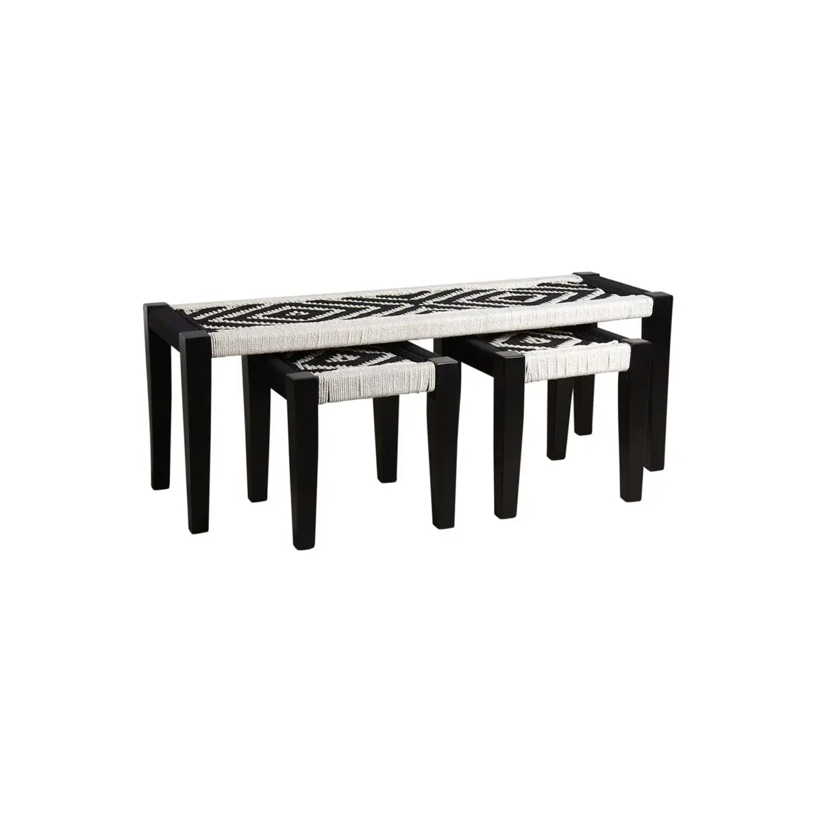 Ensemble berbère banc et tabourets