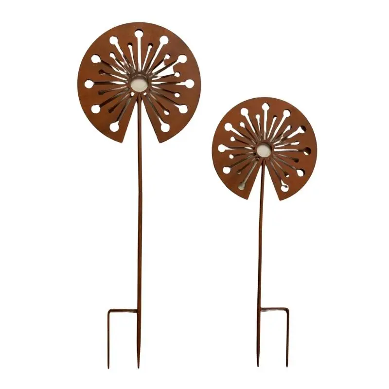 Ensemble 2 tuteurs fleurs Pissenlits en Fer 33x91cm
