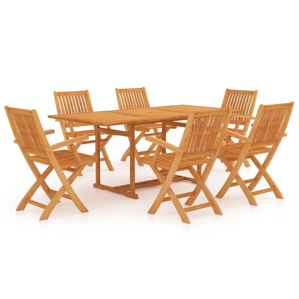 Ensemble à manger de jardin 7 pcs Bois de teck massif vidaXL 3059575