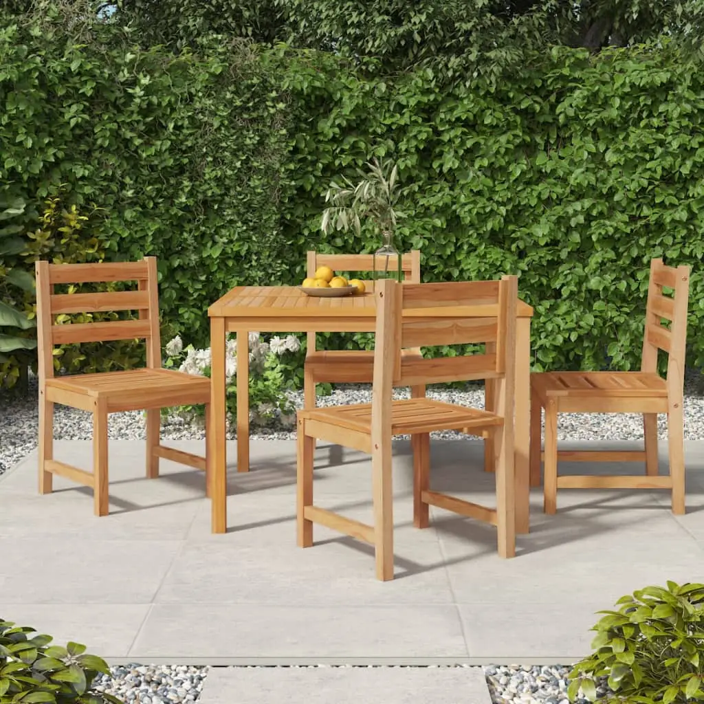 Ensemble à manger de jardin 5pcs Bois de teck massif vidaXL 3157180