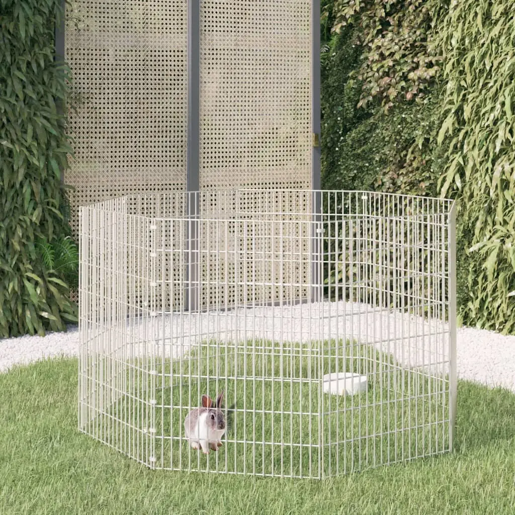 Enclos pour animaux en liberté 8 panneaux 54x80cm fer galvanisé vidaXL 171578