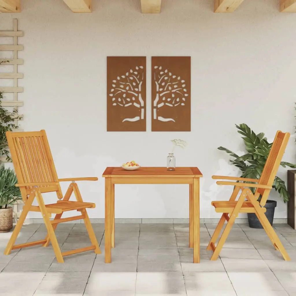 Ensemble à manger de jardin 3 pcs 85x85x74 cm Bois d’acacia solide vidaXL 3295260