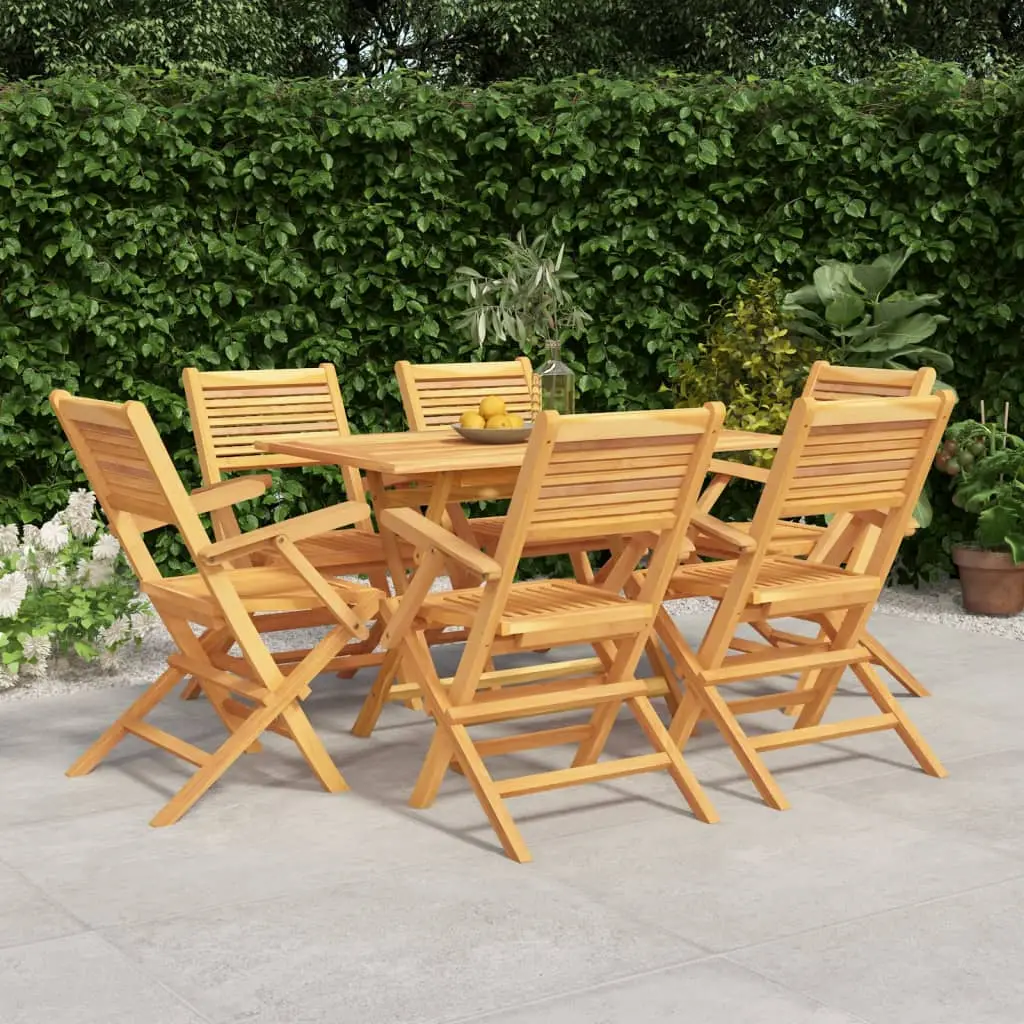 Ensemble à manger de jardin 7 pcs Bois de teck solide vidaXL 3155014