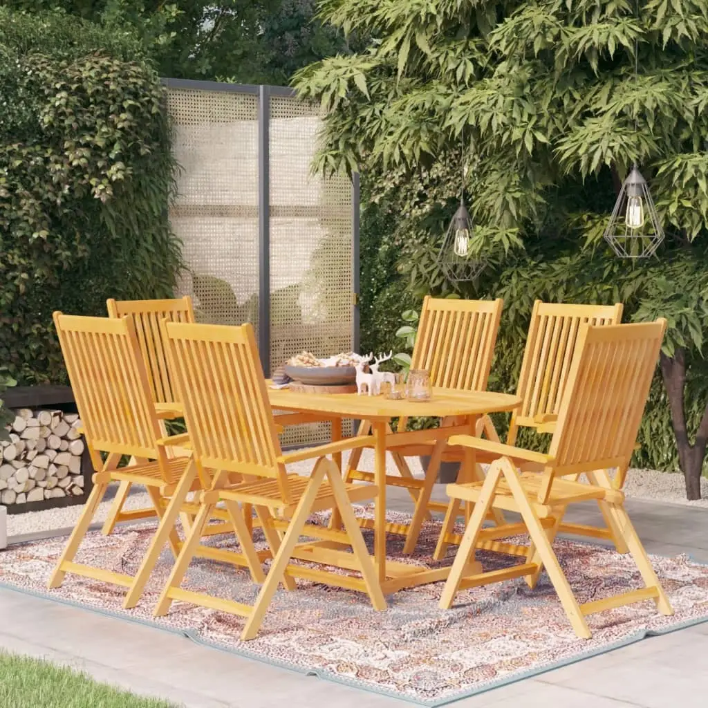 Ensemble à manger de jardin 7 pcs Bois de teck massif vidaXL 3059528
