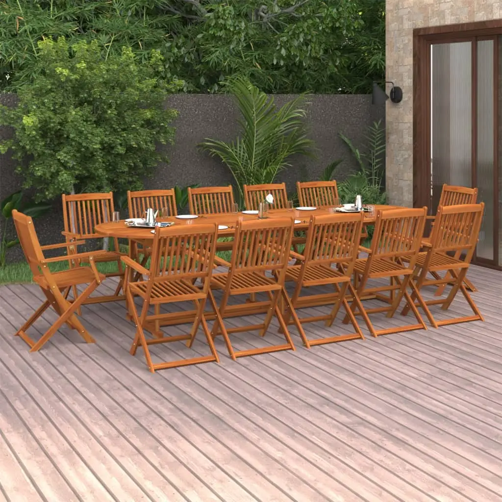 Ensemble à manger de jardin 13 pcs 280x90x75 cm bois d’acacia vidaXL 3086979