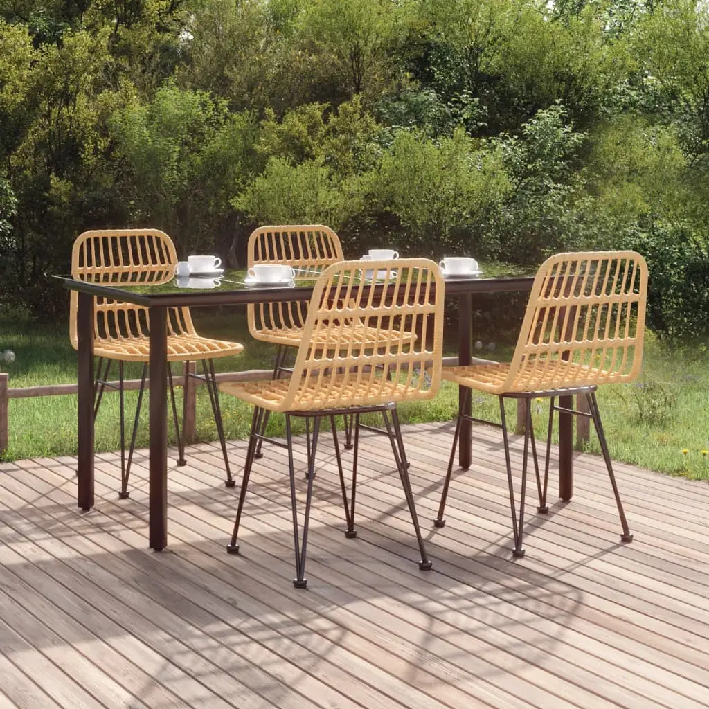 Ensemble à manger de jardin 5pcs Résine tressée vidaXL 3157890