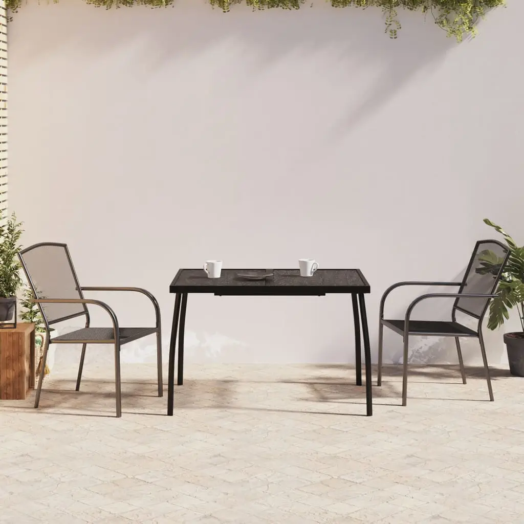 Ensemble à manger de jardin 3 pcs anthracite acier vidaXL 3187969