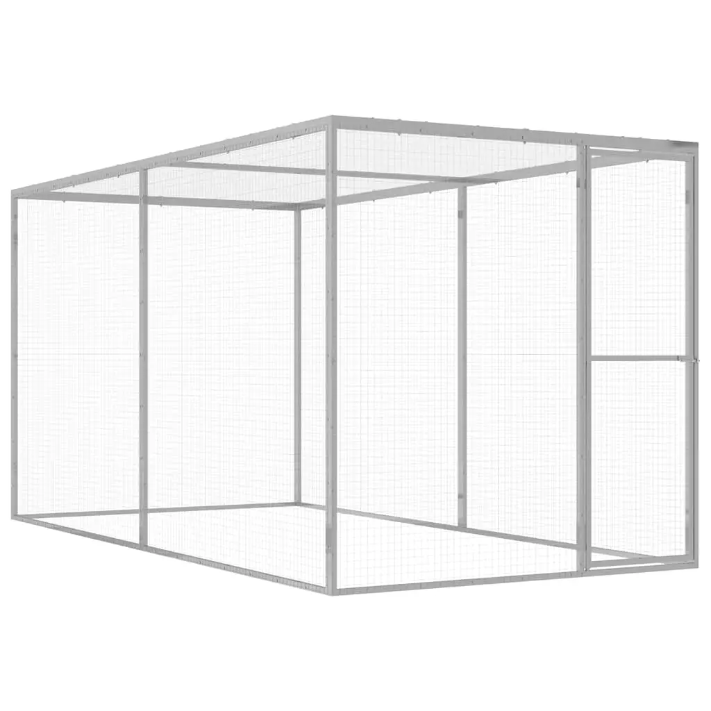 Enclos pour Chat Extérieur Acier Galvanisé Grand Parc de Jeu Sécurisé 3×1.5×1.5 m – ComfortXL Pet Living