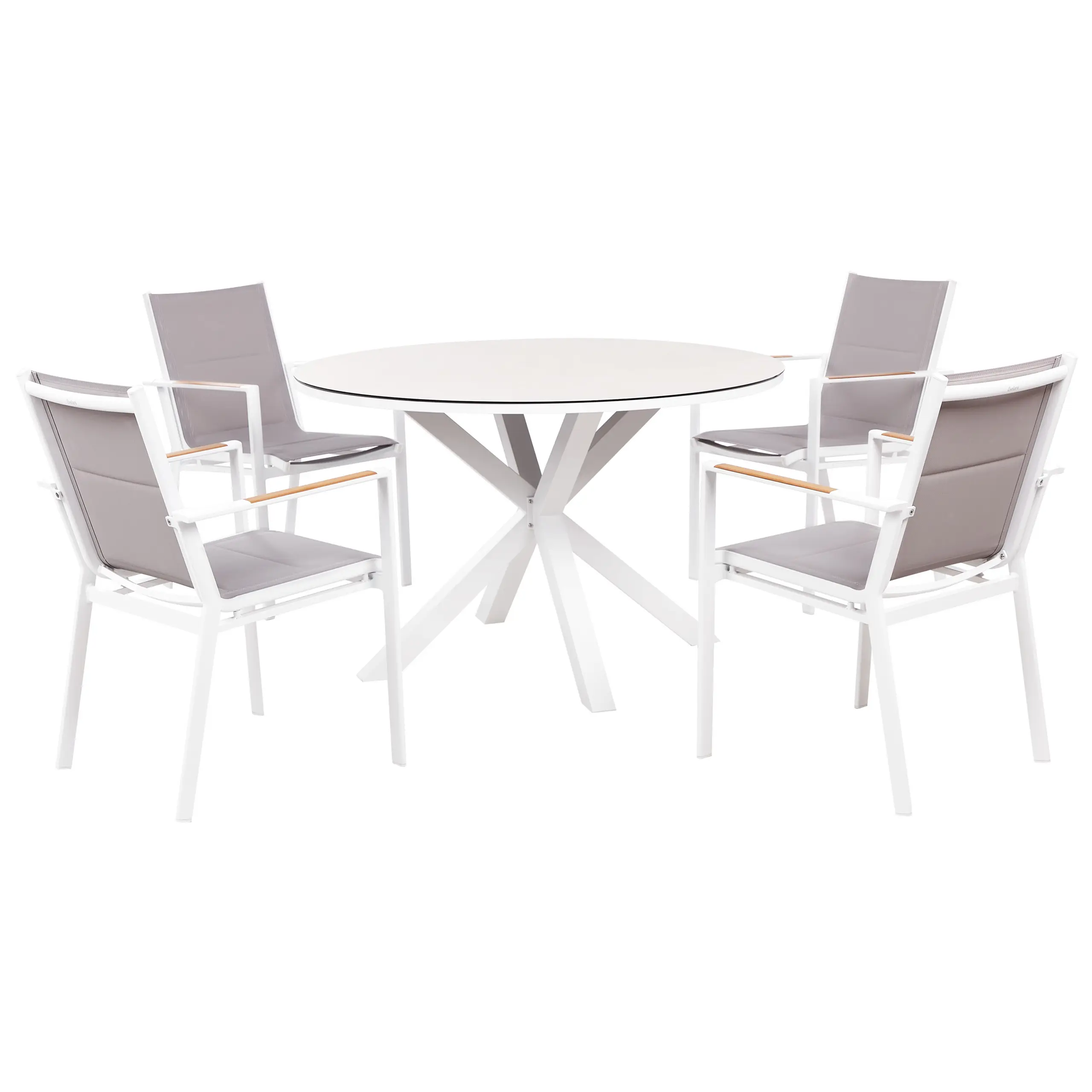 Set de salle à manger Aluminium Gris MALETTO/BUSSETO – Beliani