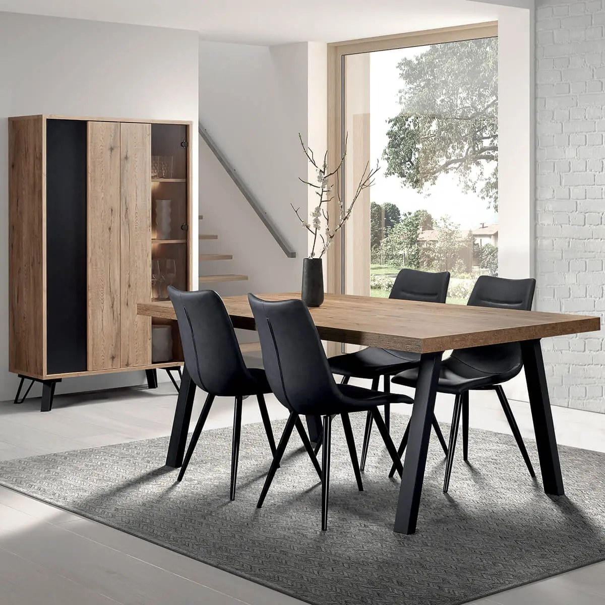 Ensemble Argentier + Table 200cm Piètement Métal A – CARSON