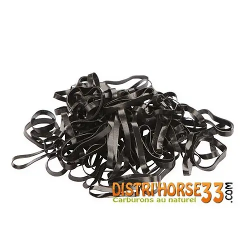 Elastiques à natter pour le cheval – Noir