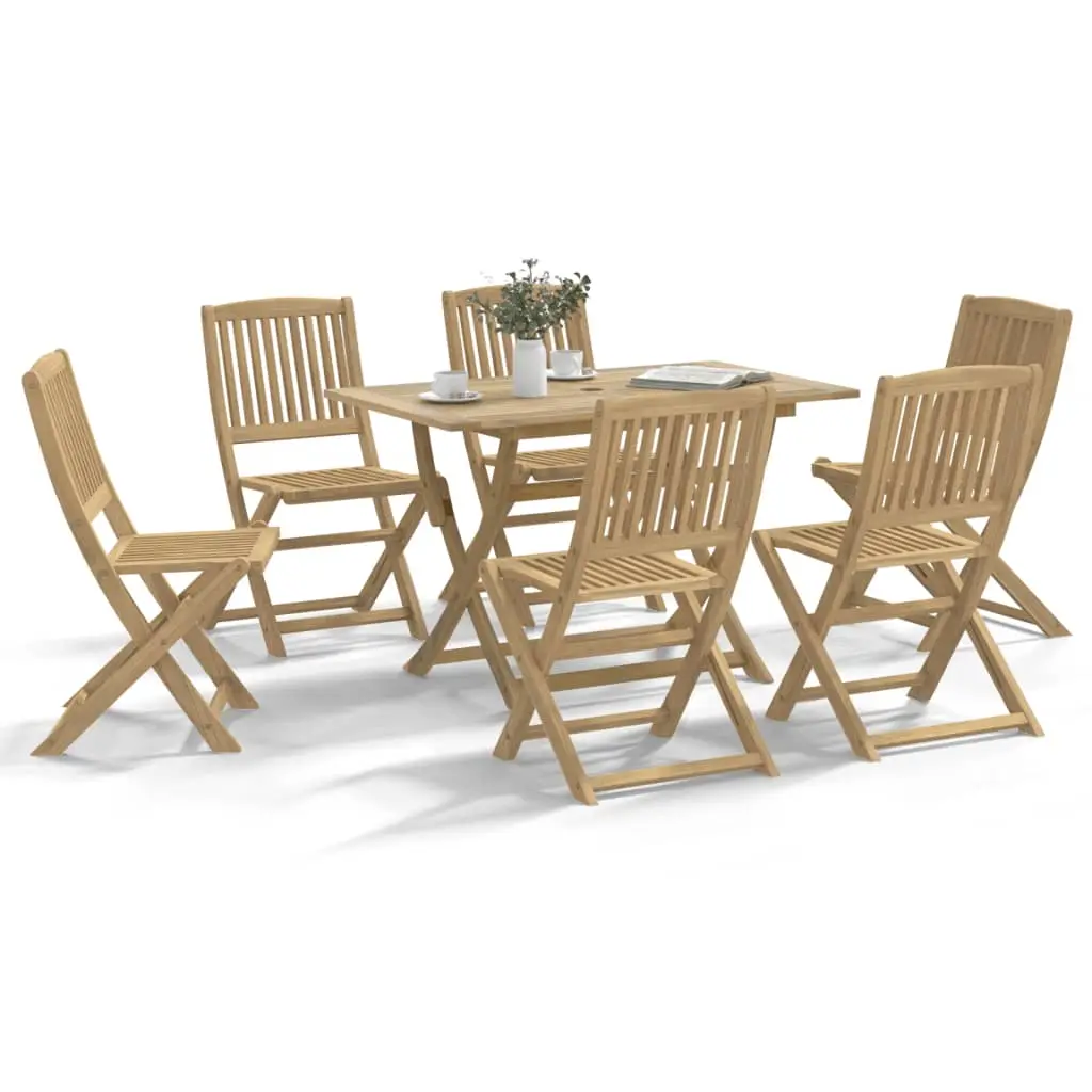 Ensemble à manger de jardin 7 pcs Bois d’acacia solide vidaXL 3214237