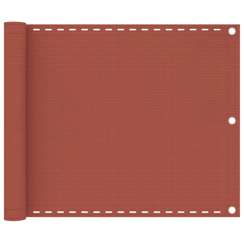 Écran de balcon brise pare vue protection confidentialité 75 x 300 cm PEHD terre cuite