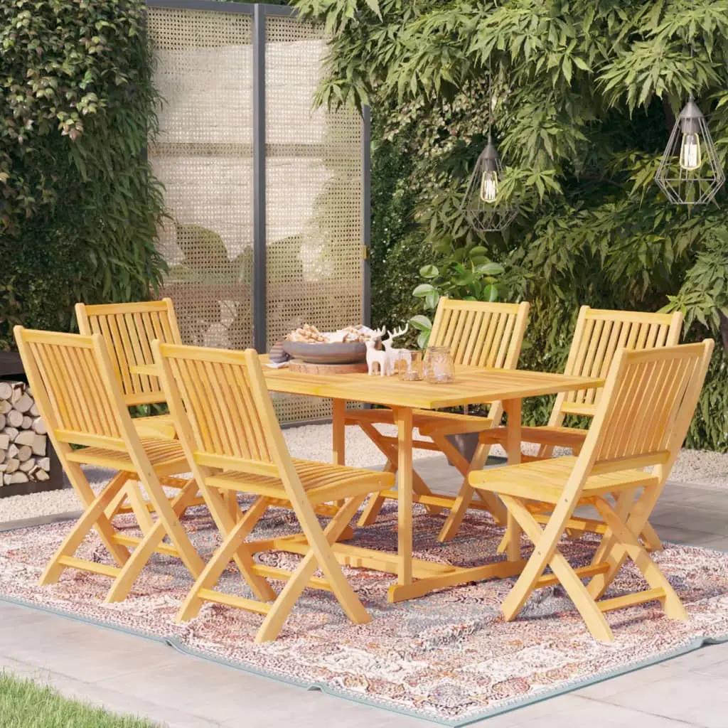 Ensemble à manger de jardin 7 pcs Bois de teck massif vidaXL 3059577