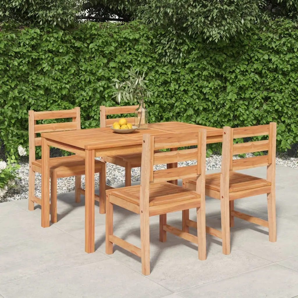 Ensemble à manger de jardin 5pcs Bois de teck massif vidaXL 3157183
