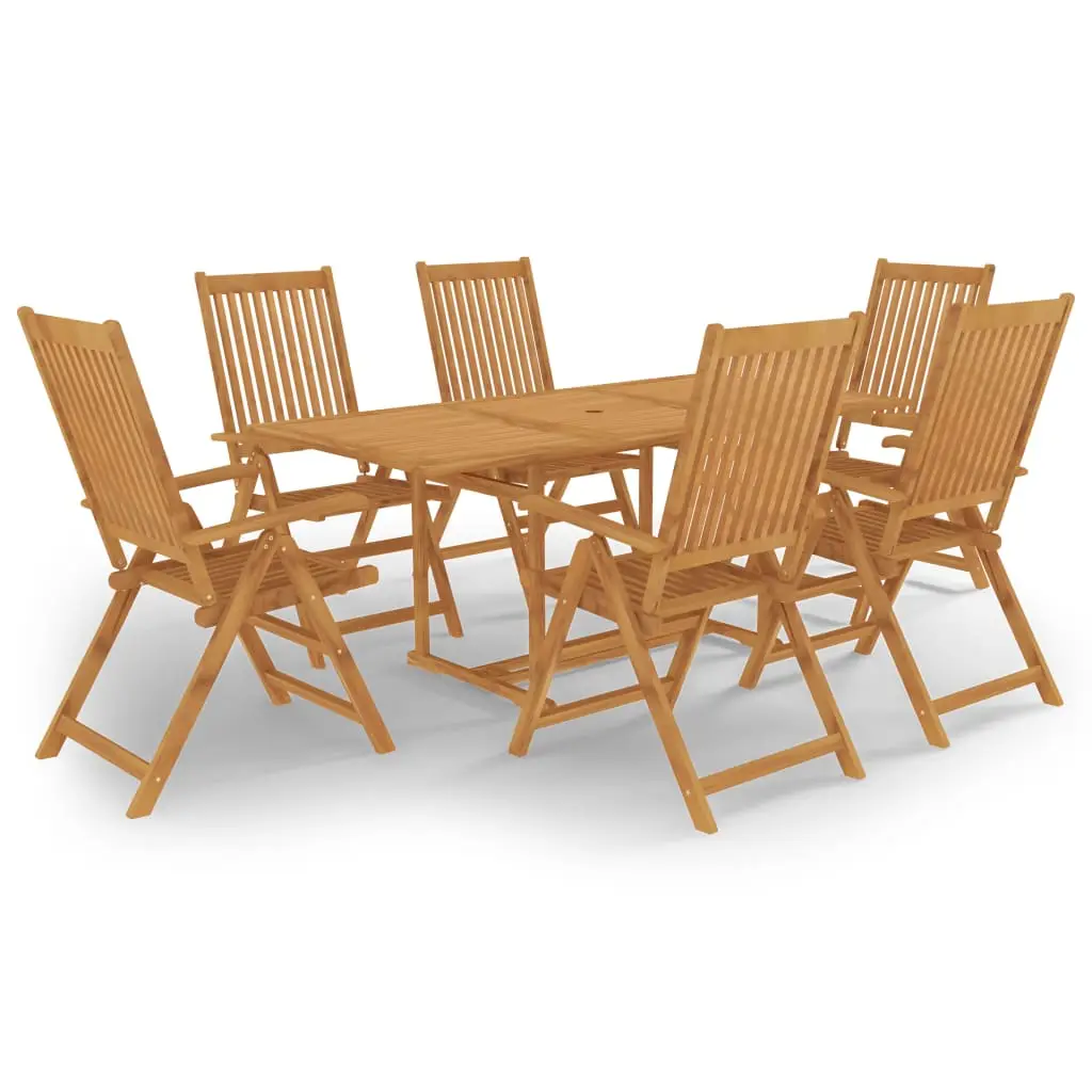 Ensemble à manger de jardin 7 pcs Bois de teck massif vidaXL 3059565