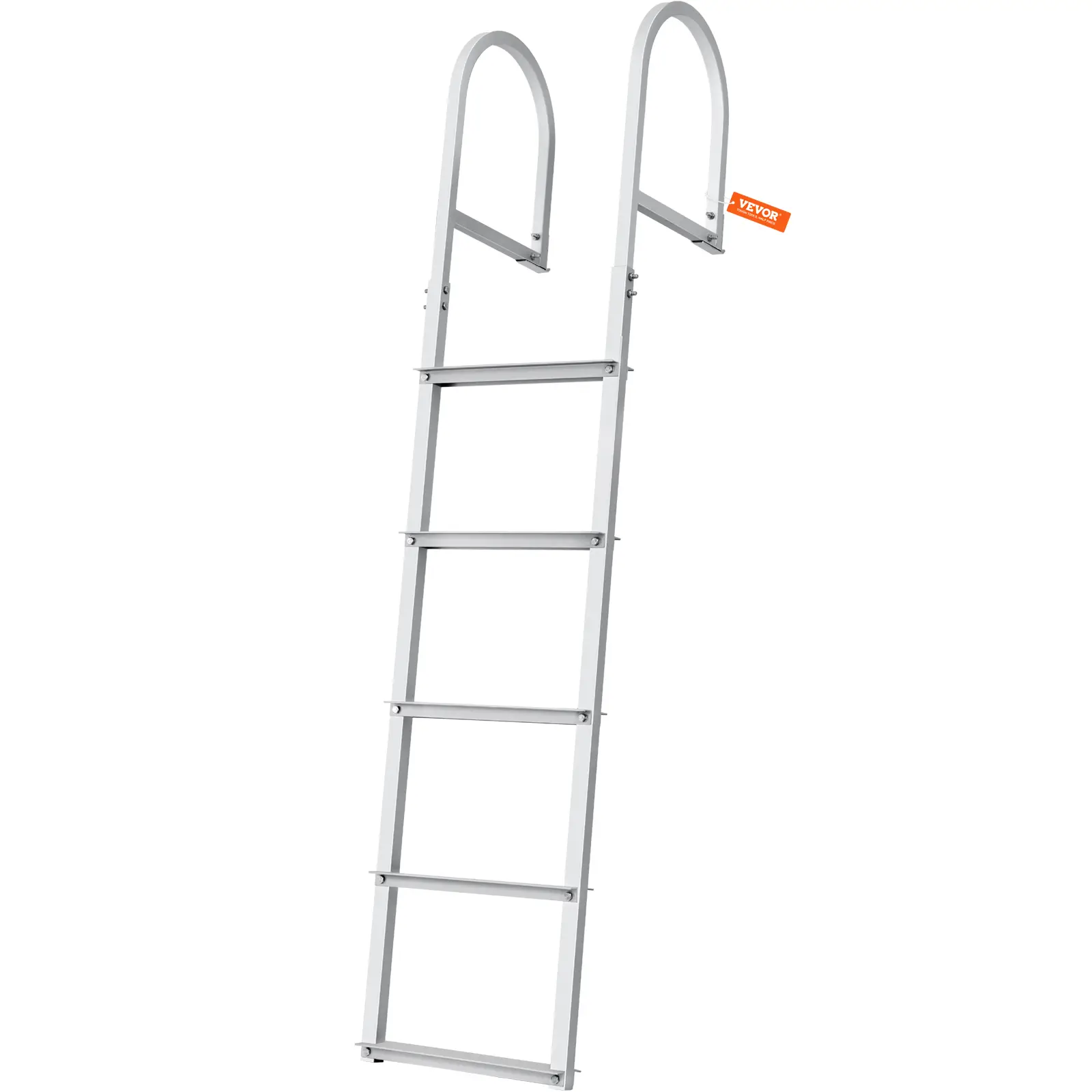 VEVOR Échelle de quai 5 marches amovible alu, charge 226kg (500 lb), grandes pédales 78mm, pour bateaux/piscines.
