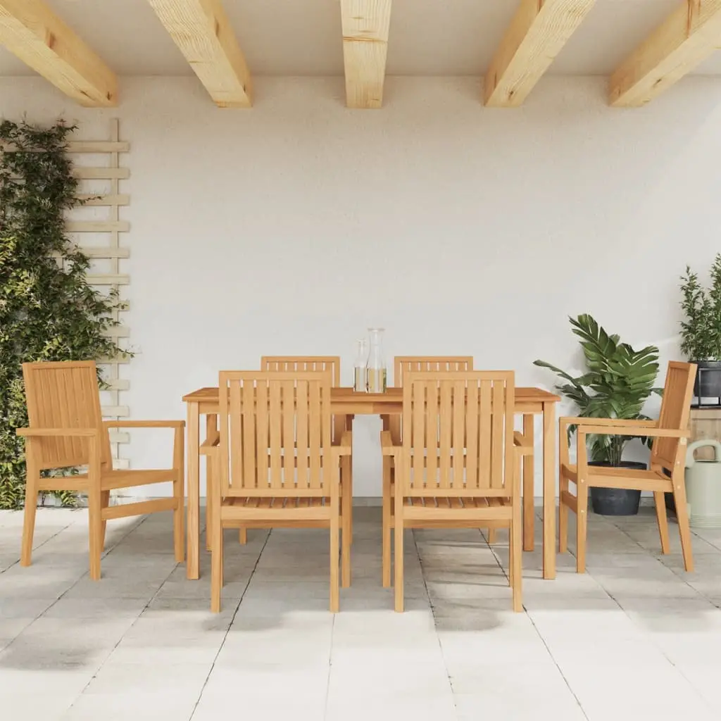 Ensemble à manger de jardin 7 pcs Bois de teck solide vidaXL 3157918
