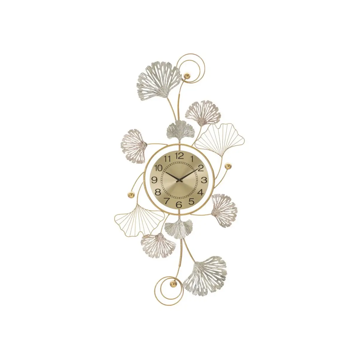 Décoration Murale Avec Horloge «Leavy» 102cm Multicolore