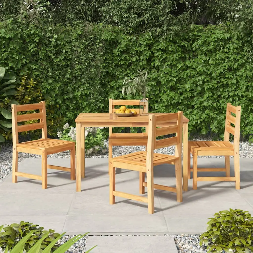 Ensemble à manger de jardin 5pcs Bois de teck massif vidaXL 3157181