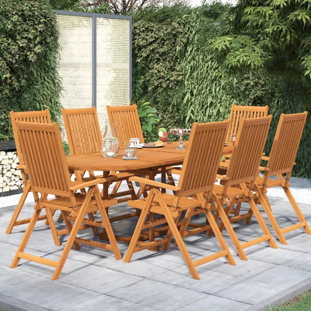 Ensemble à manger de jardin 9 pcs Bois d’acacia massif 160-240 cm vidaXL 3079640