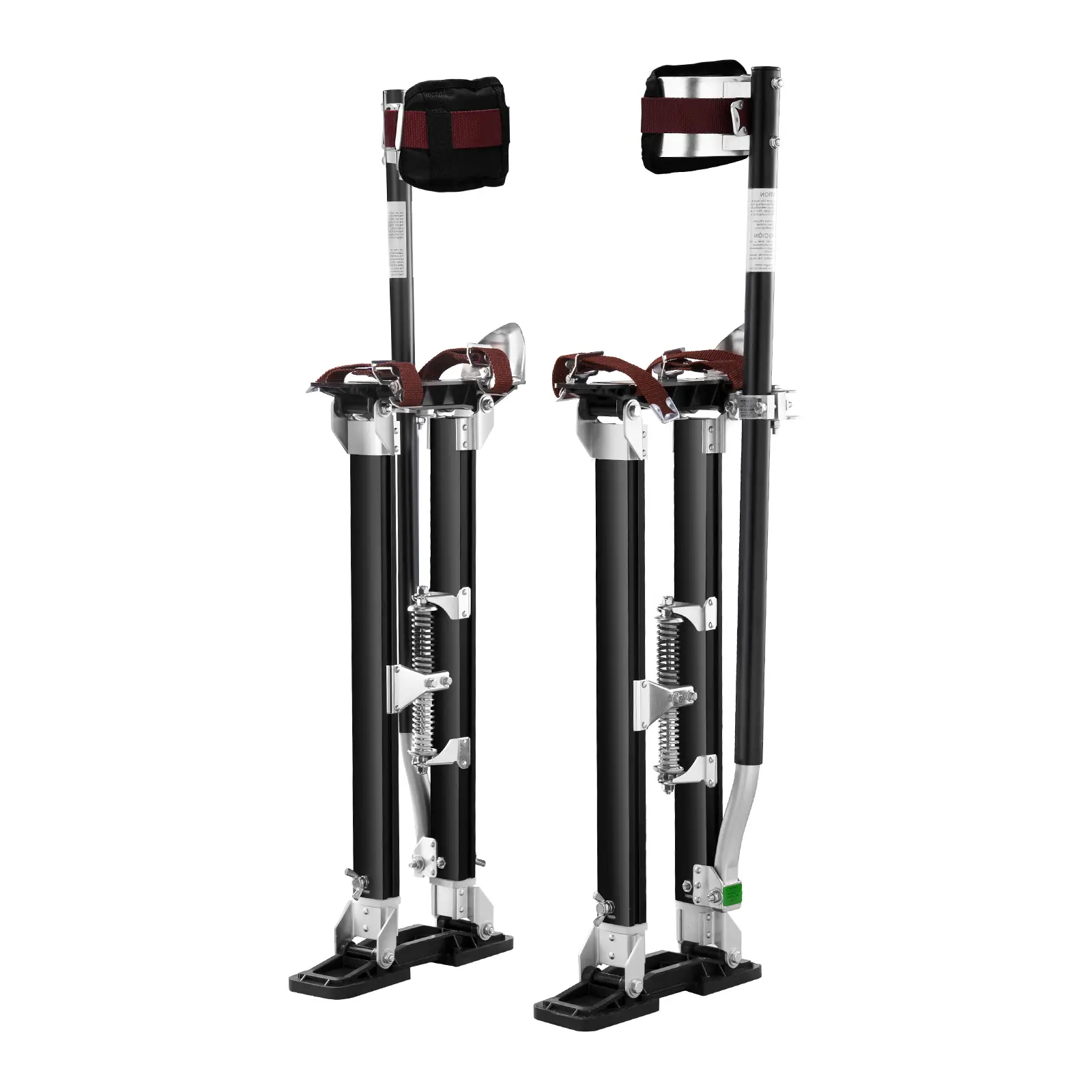 VEVOR Échasses cloison sèche réglables 61-101,6 cm, alliage aluminium, charge 103 kg, genouillères, noir.
