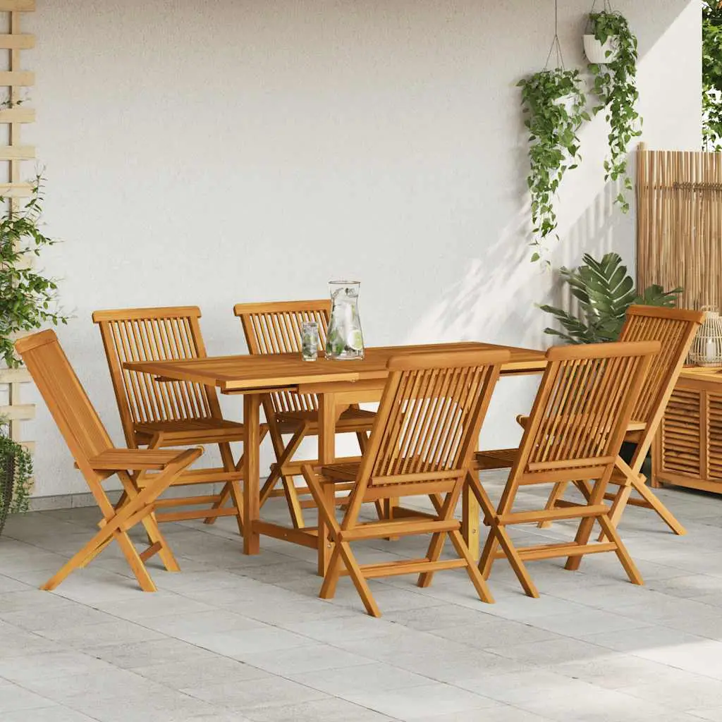 Ensemble à manger de jardin 7 pcs Bois de teck massif vidaXL 3059594