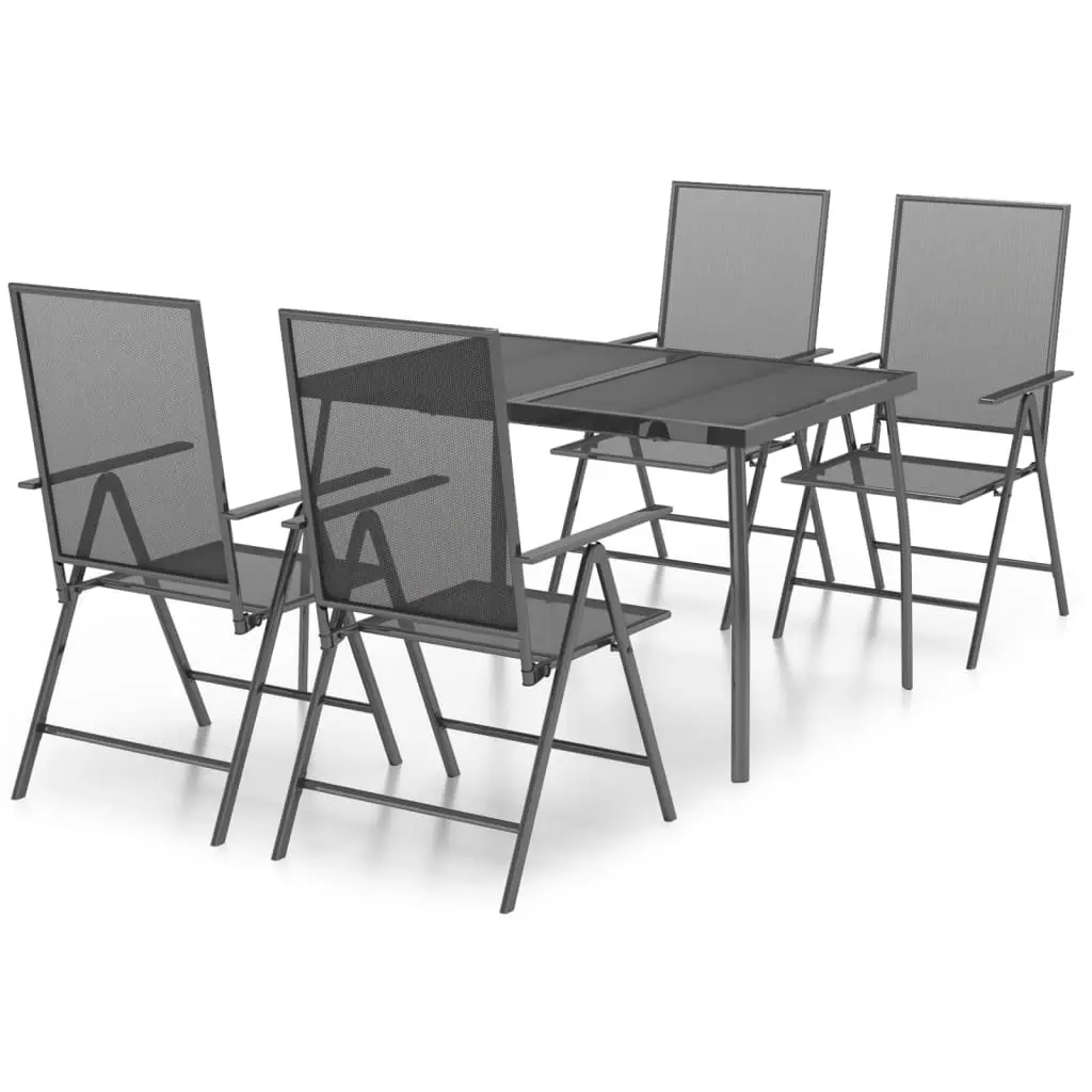 Ensemble à manger de jardin 3 pcs | Mobilier d’extérieur anthracite acier Maison Chic