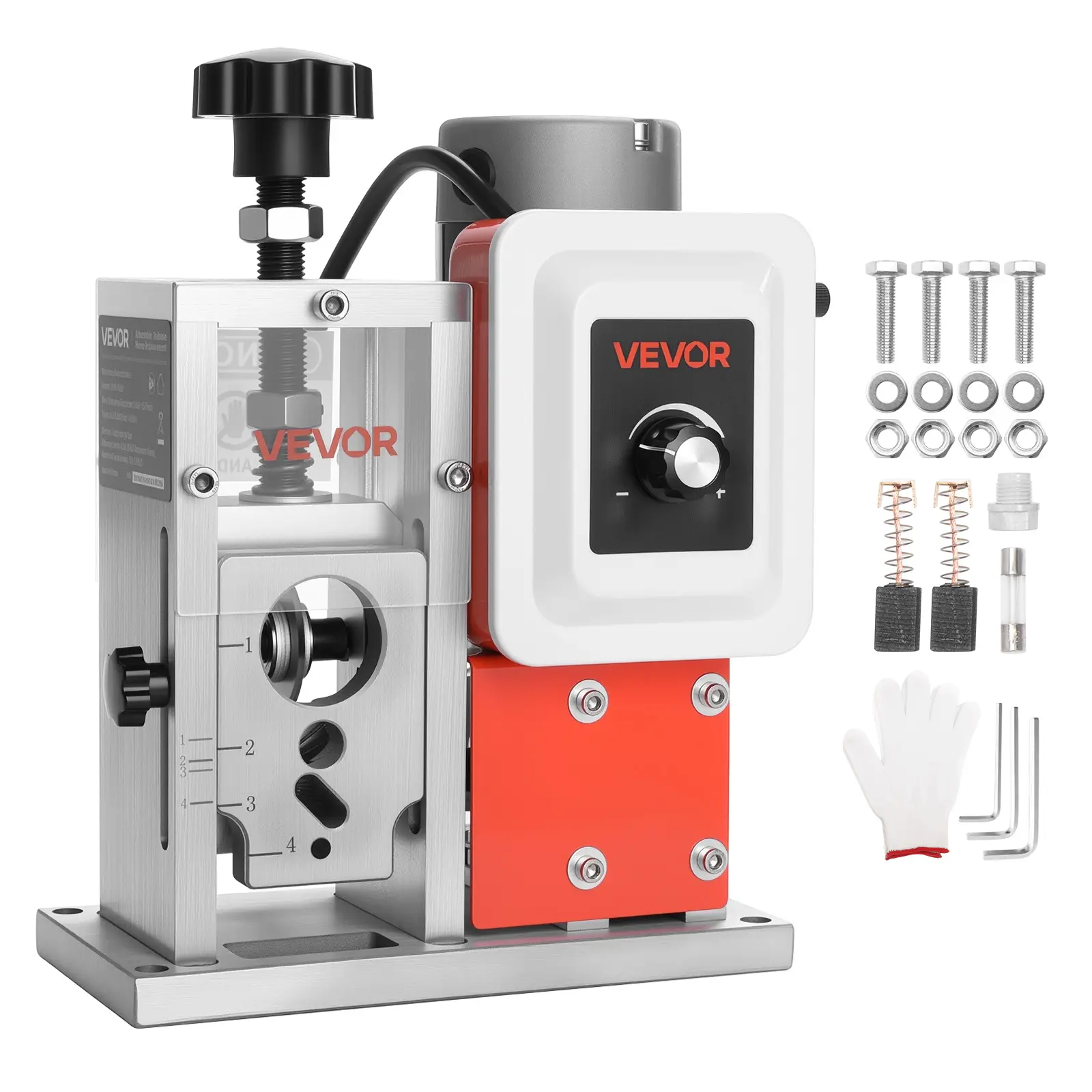 VEVOR Dénudeur câble électrique 1,5-40 mm, machine auto 400W, lames trempées 64Mn, 15 m/min.