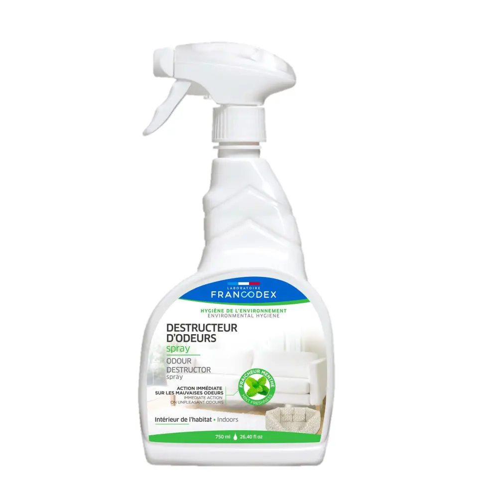 Destructeur d’odeur spray 750 ml fraicheur menthe pour l’habitat