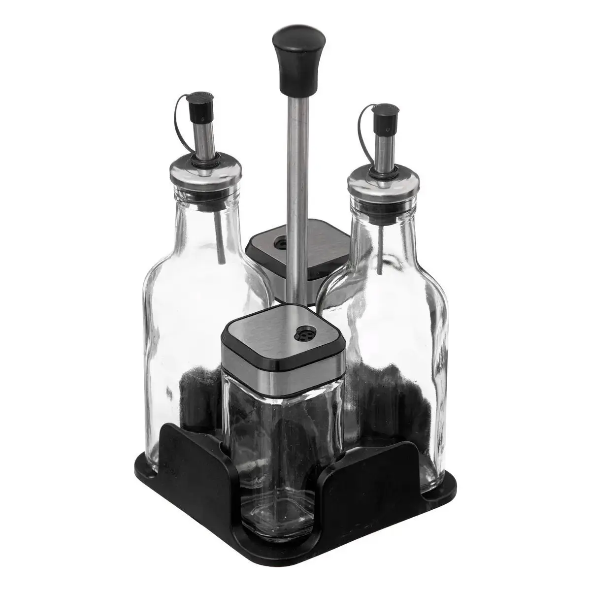 Ensemble 5 Pièces «Huile Vinaigre & Sel Poivre» 23cm Noir