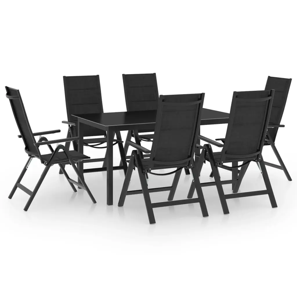 Ensemble à manger de jardin 7 pcs aluminium anthracite vidaXL 3070638