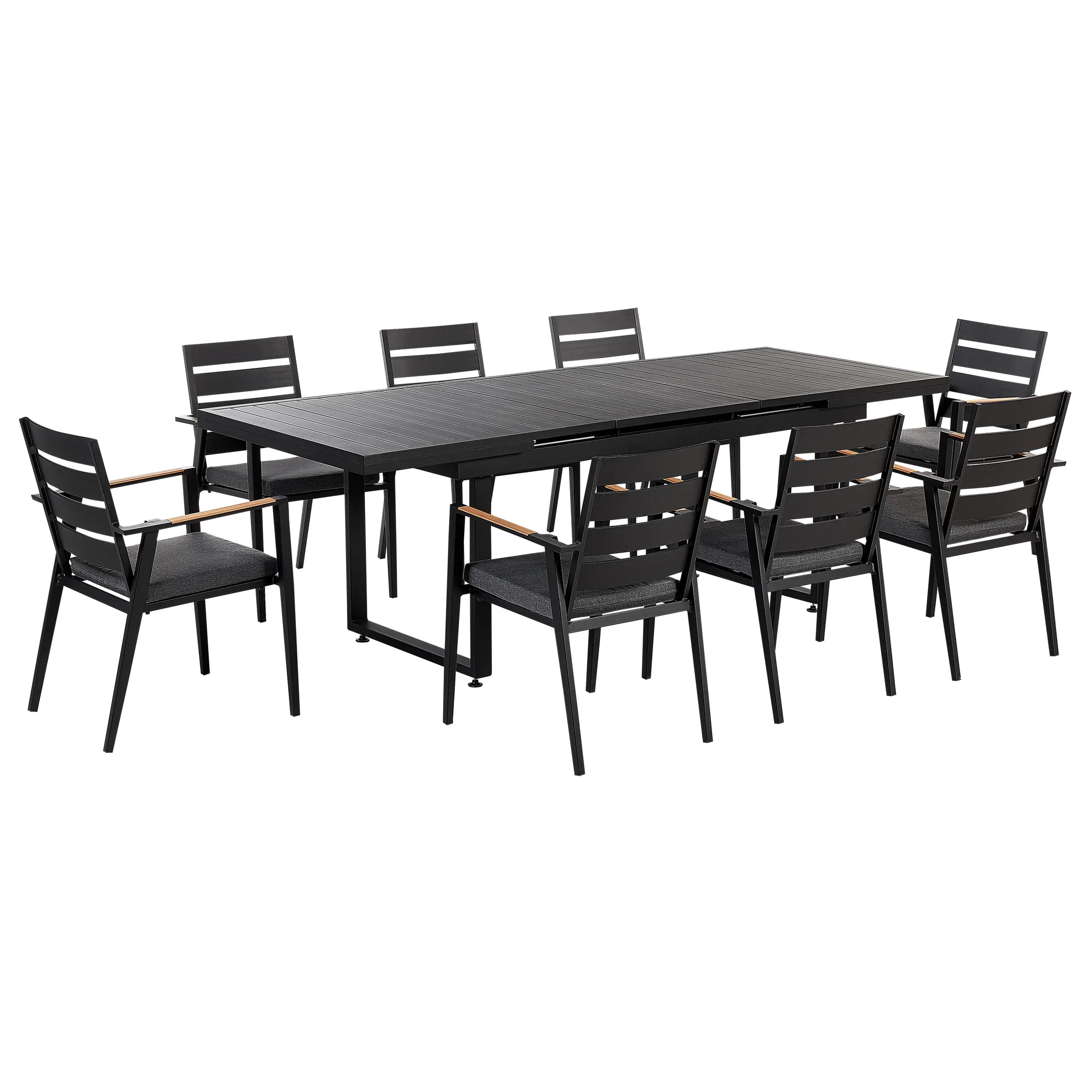 Set de salle à manger Aluminium Noir VALCANETTO/TAVIANO – Beliani