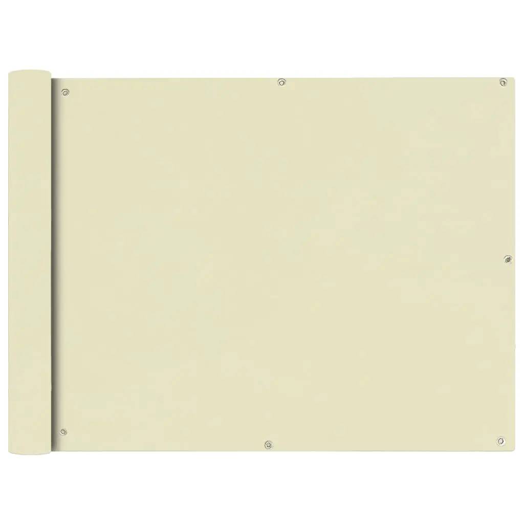 Écran de balcon en tissu oxford 90 x 600 cm crème