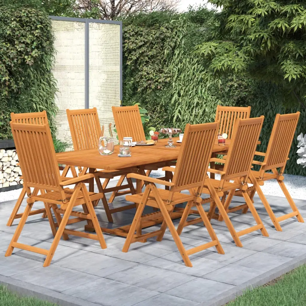 Ensemble à manger de jardin 9 pcs Bois d’acacia massif 160-240 cm vidaXL 3079642